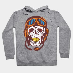 Pilot Skull (retro / vintage) Hoodie